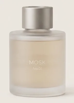 Recharge MOSK No.01, flacon en verre dépoli à la teinte beige.