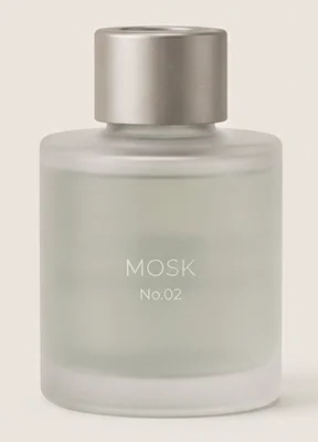 Recharge MOSK No.02, flacon en verre dépoli à la teinte gris-vert.