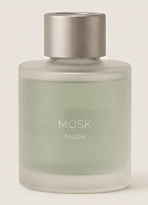 Recharge MOSK No.04, flacon en verre dépoli à la teinte vert sauge.